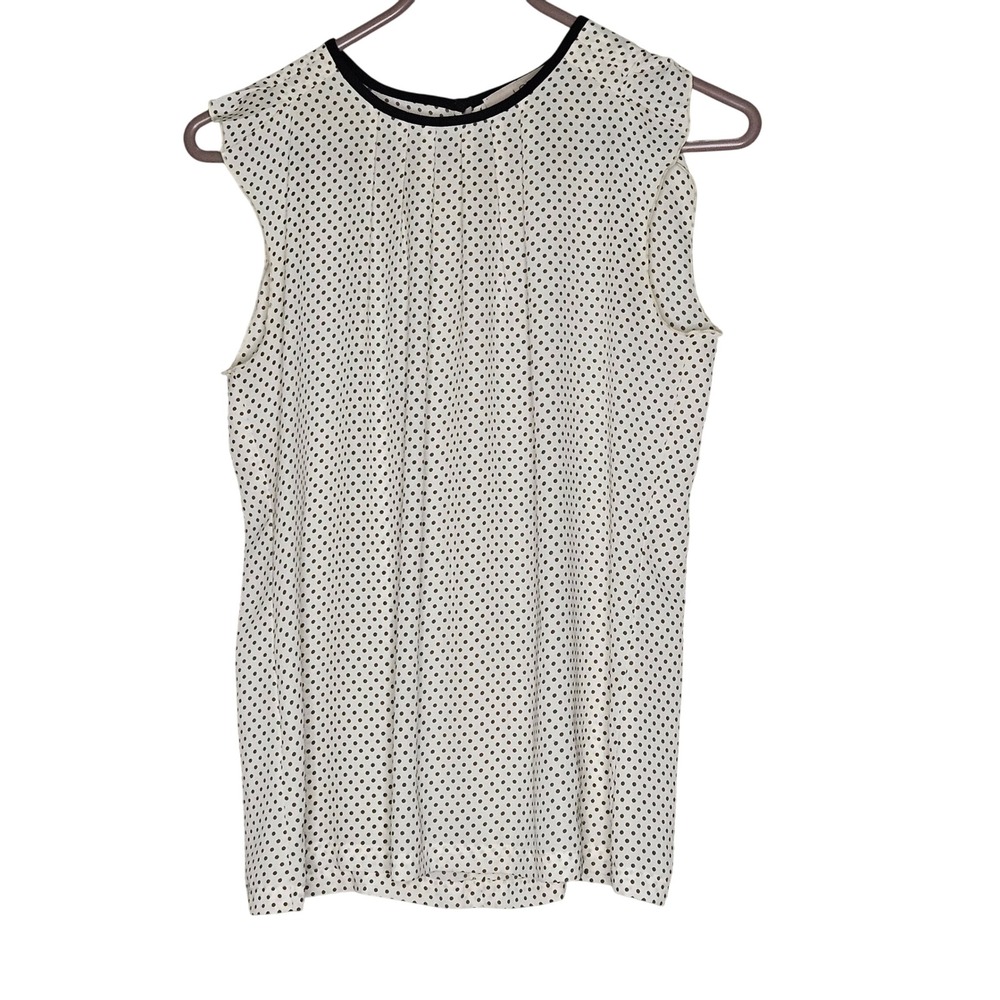 Ann Taylor LOFT‎ Polka Dot Sleeveless Top Women Size S Business Casual Capsule